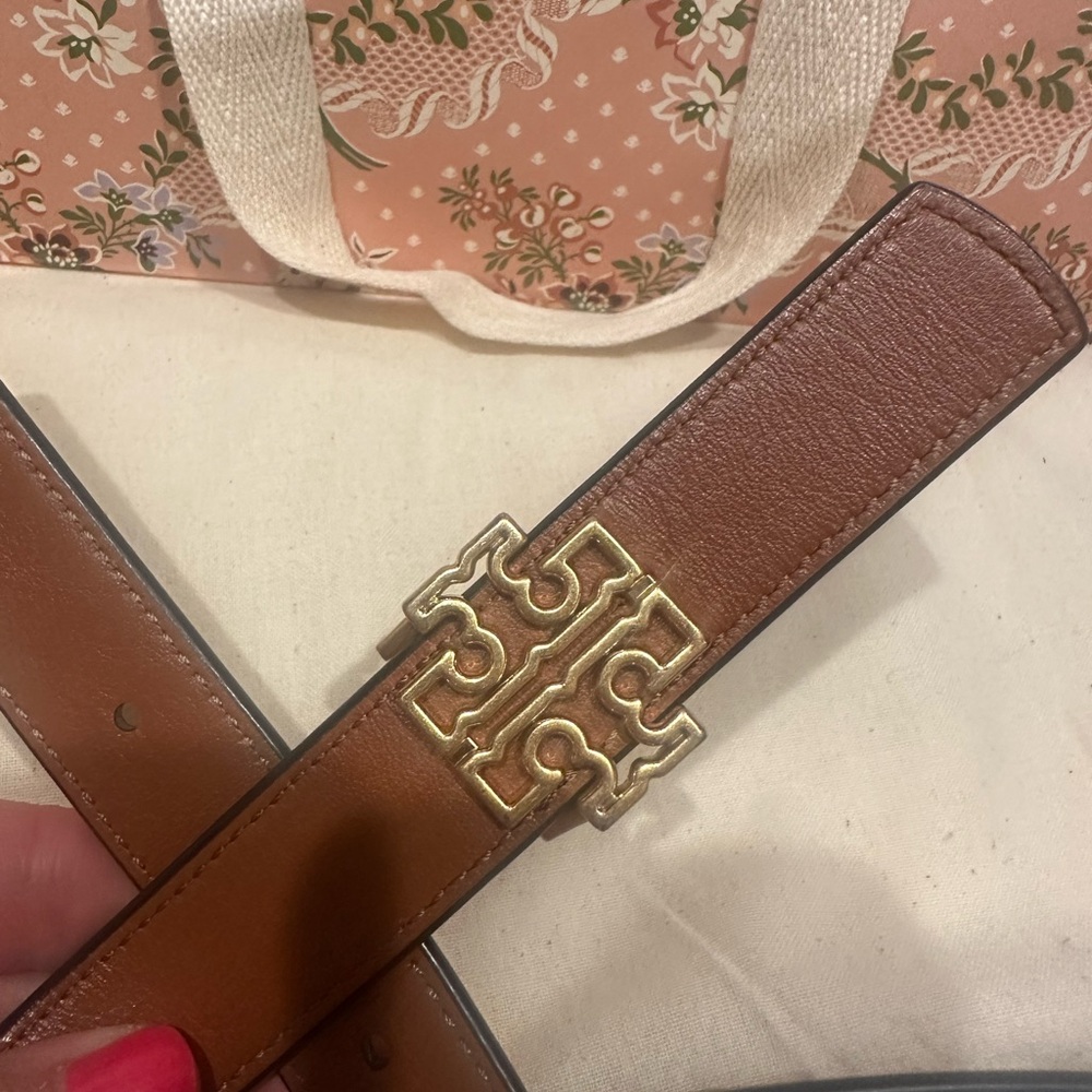 Tory Burch Reversible Belt Britten Logo belt